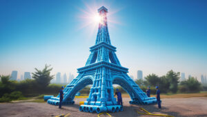 Tour Effeil en tuyau 3D